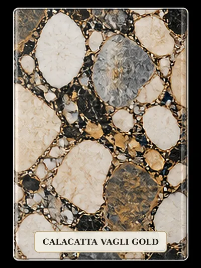 Calacatta Vagli Gold doğal taş plaka