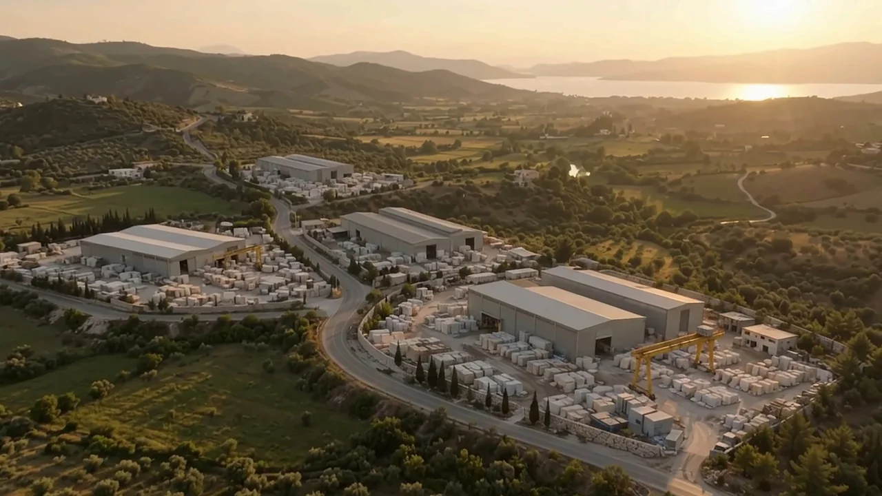 Yatağan havzasında fabrika ve üretim tesisleri